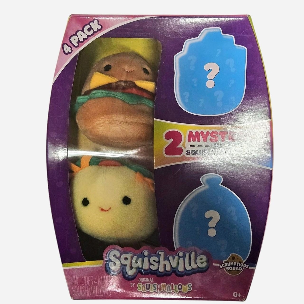 Squishmallows Squishville 4-Pack Plush Set
